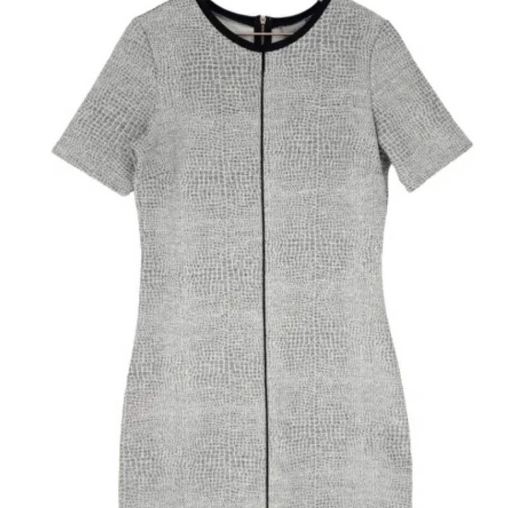 Oliver Bonas snake print sheath dress in grey- size U.K. 10